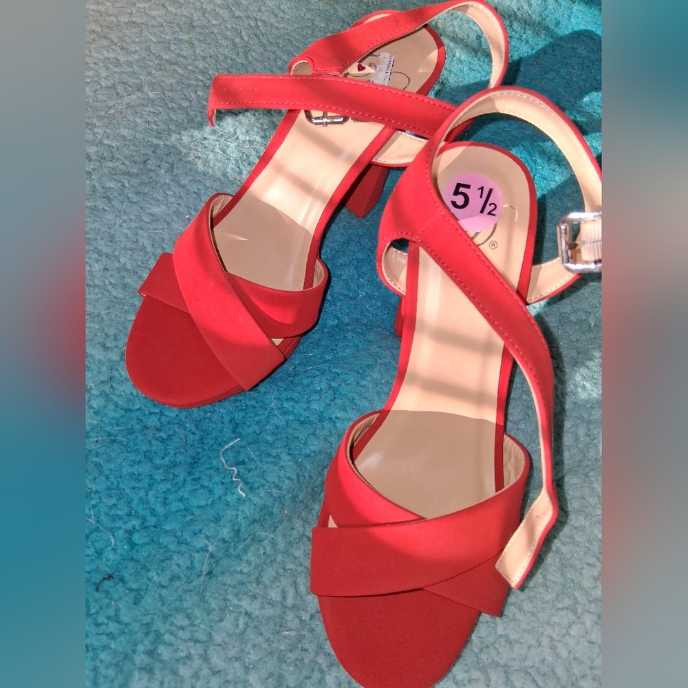 Red Strappy Sandals